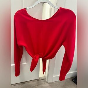 Babaton silk blouse - red xxs